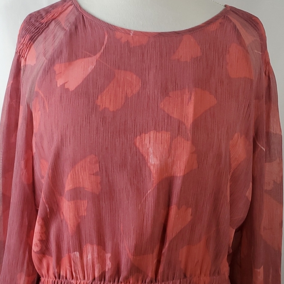 HALSTON LONG SLEEVE CORAL MINI DRESS SIZE LARGE seen in My One & Only Hallmark - Picture 3 of 13